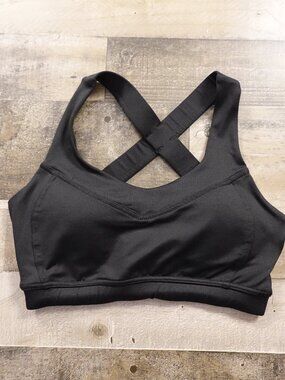 HYLETE Sports Bra Women’s Medium Black‎ Cross Back Medium Support Training